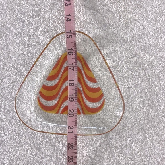 Vintage 70’s Hallå Assiett Wave Glass Art Snack Plate Side Plate Trinket Dish - Picture 3 of 10